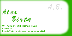 alex birta business card